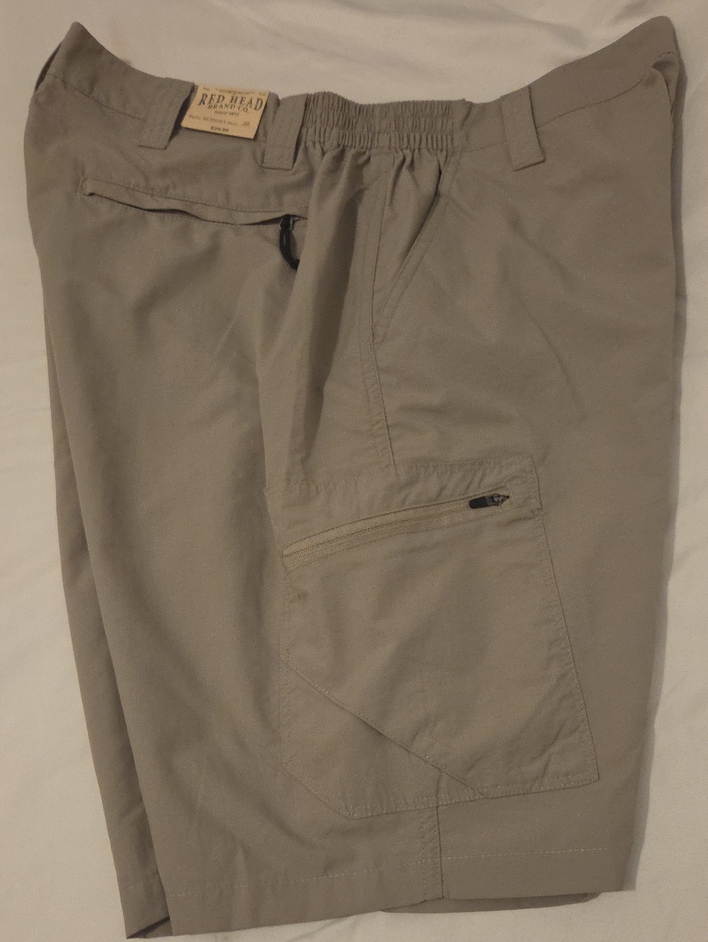 RedHead Men’s Tan Cargo Short's with Zipper Pocket